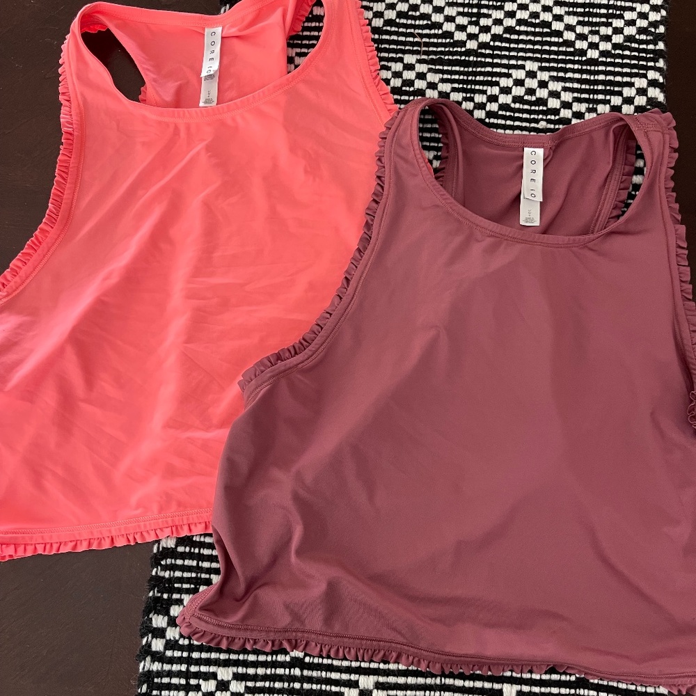 Core 10 cropped work out tanks